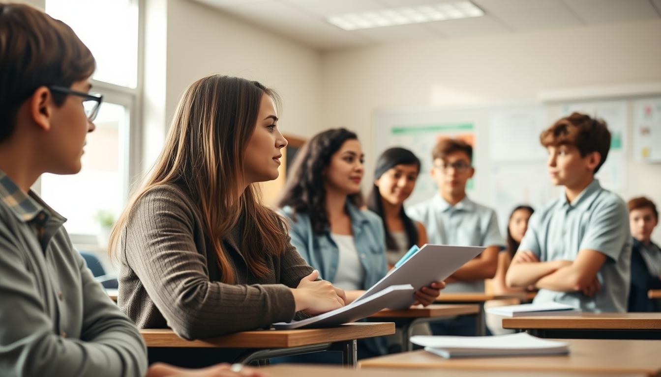 Student using learning strategies while studying